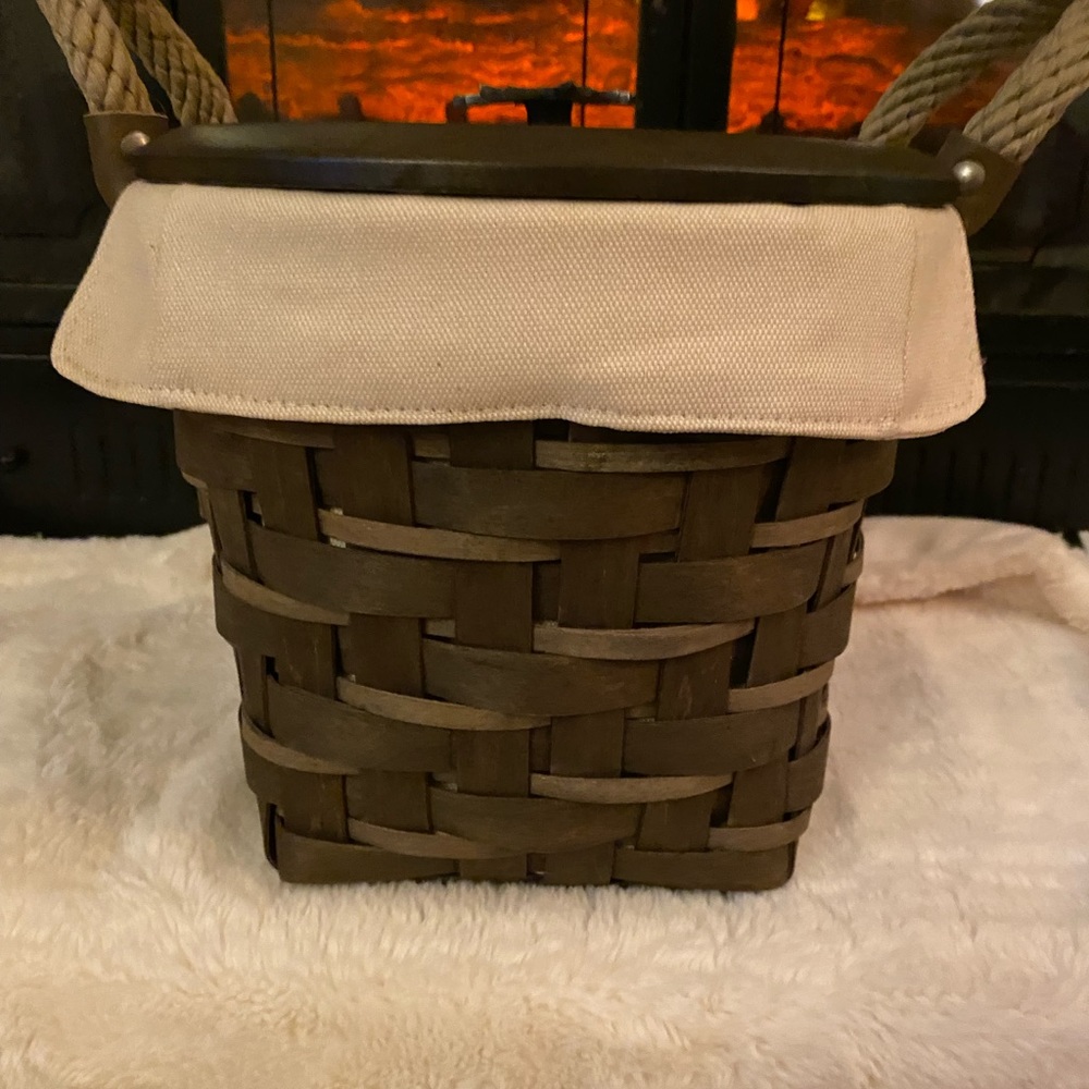 Longaberger fall dark wood basket.